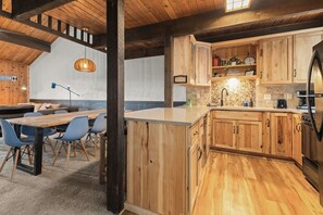Fridge, microwave, oven, stovetop - Ski Ranch Loft - 2 King Bedrooms + Loft w/ Custom Bunks, Hot Tub, Short Walk to Slopes (Steamboat Springs)