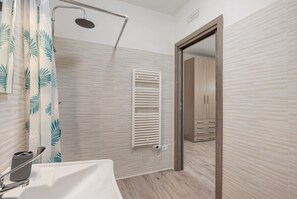 Ducha, secador de pelo, toallas