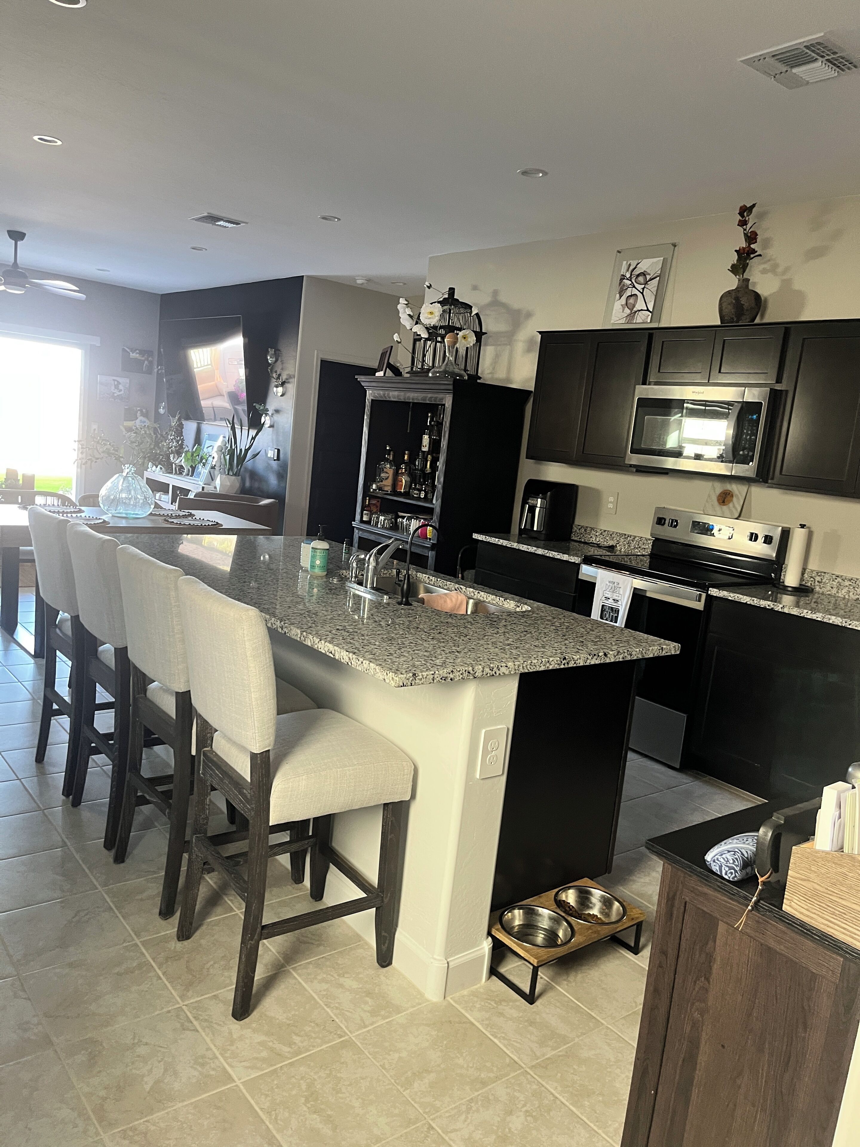 Microwave, oven, stovetop, dishwasher