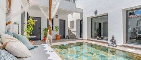 A heated pool
