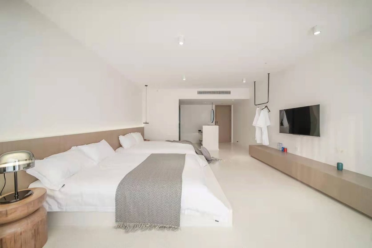 Elite-Zweibettzimmer, Meerblick | Hochwertige Bettwaren, kostenlose Minibar, Verdunkelungsvorhänge