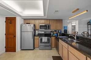 Fridge, microwave, oven, stovetop - Oceanfront Bliss w/ Exquisite Views & Beach Access, 2 Pools! (South Padre Island)