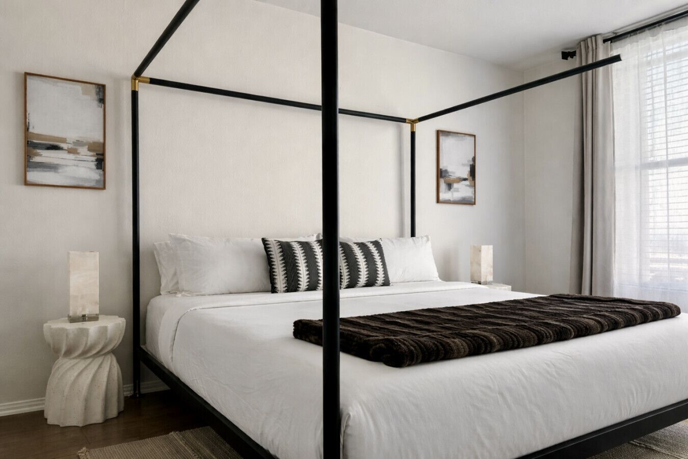 2 bedrooms, desk, iron/ironing board, travel crib