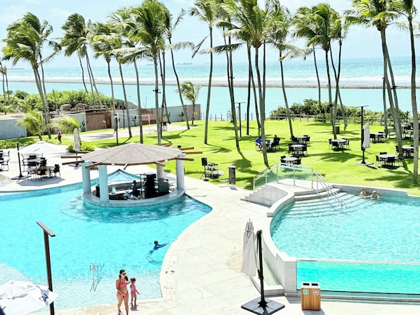 Family Apartment, 2 Bedrooms, Beach View | View from room