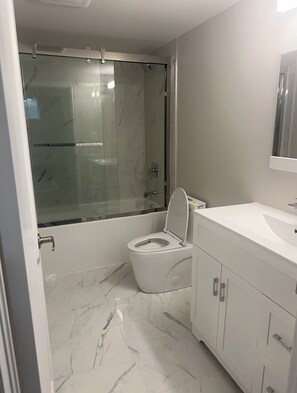 Towels, soap, toilet paper