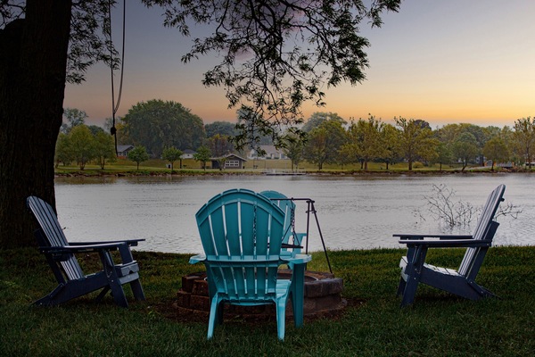 Gather round the firepit at night