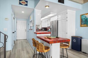 Coffee/tea maker, fridge, microwave, oven - 1950's Beachfront Home - Stunning Views! (Aptos)