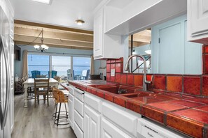 Coffee/tea maker, fridge, microwave, oven - 1950's Beachfront Home - Stunning Views! (Aptos)