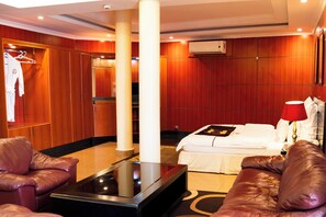 In-room safe, desk, laptop workspace, blackout drapes