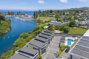 Exterior - Water Views Apartment | Stylish 3BR Villa with Pool & Lake Access (Taupō)