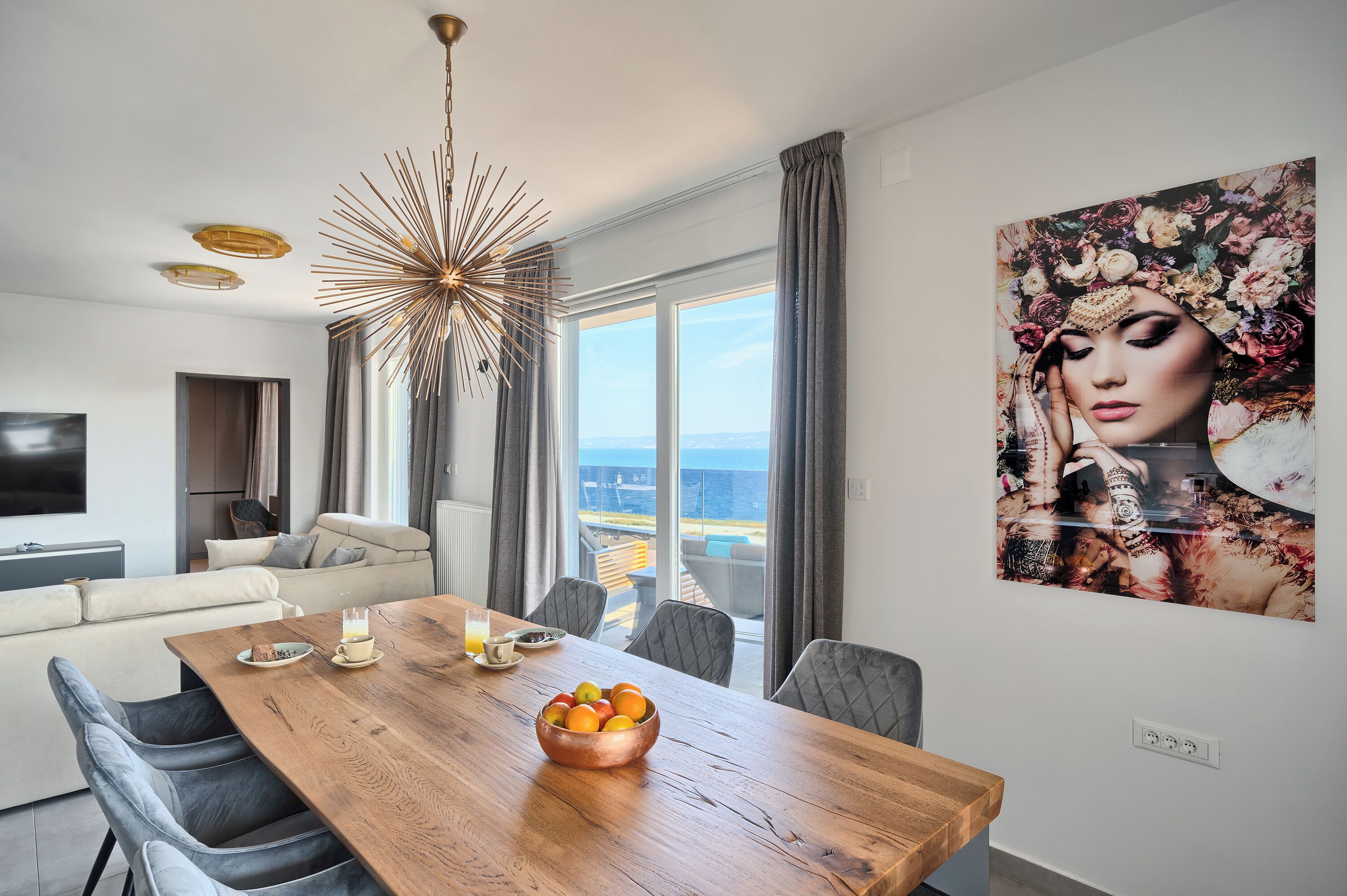 奢华顶层房, 海景 | 餐厅