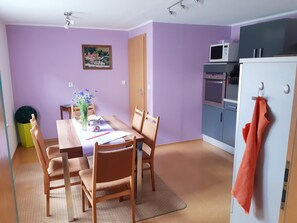Dining - Holiday Home 'Waldblick' with Private Terrace, Private Garden and Wi-Fi (Reinharz)