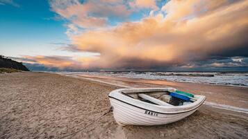 Vlak bij het strand