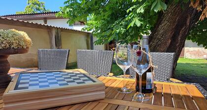 Comfortable vacation home "Alte Provinz" Park Table tennis Darts Barbecue Fire bowl