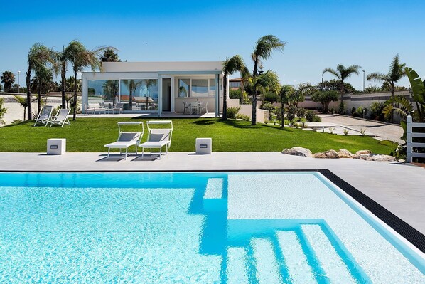 A heated pool