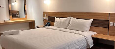 Standard Double Room | In-room safe, desk, laptop workspace, iron/ironing board