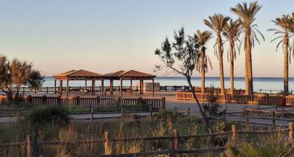 Playamar Retamar, is in first line of beach, urbanization with swimming pool.