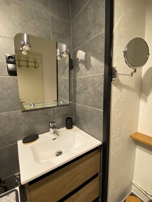 Shower, hair dryer