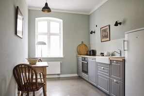 Fridge, oven, stovetop, dishwasher
