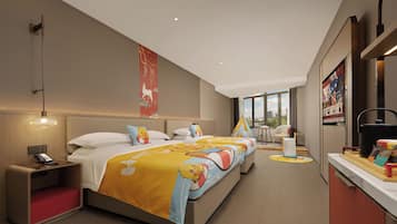 Family Twin Room | Memory foam beds, desk, laptop workspace, blackout drapes