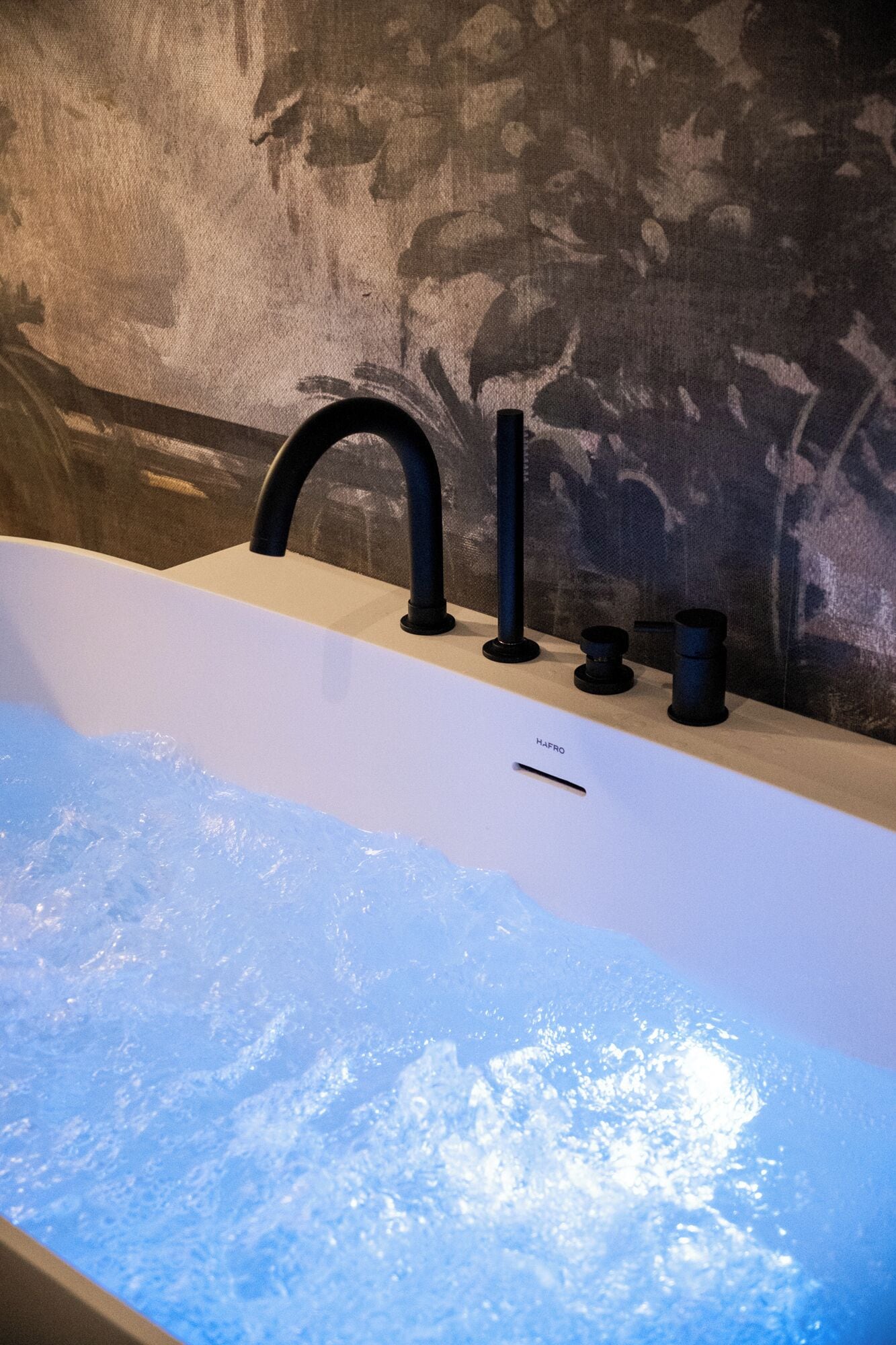 Shower, jetted bath, hair dryer, bidet