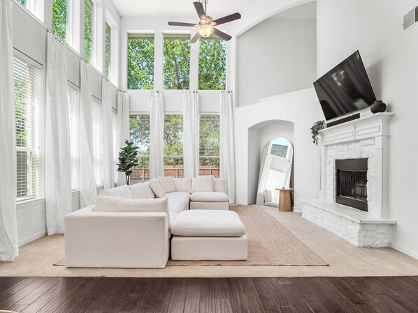 Smart TV, fireplace, offices