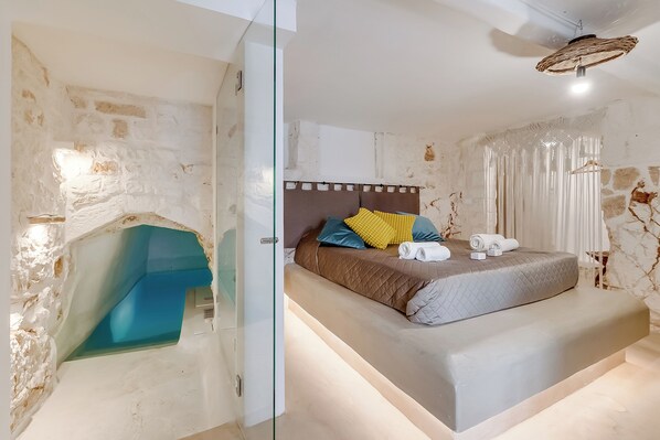 蜜月開放式客房 (Maison 43 Ostuni With Indoor Pool) | 免費 Wi-Fi、床單