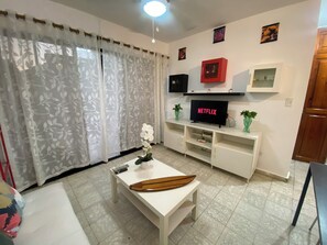 Apartment, 1 Bedroom, Smoking, Balcony | Living room