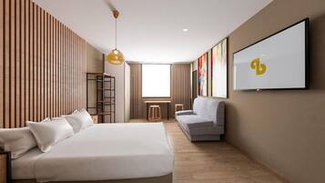 Escritorio, espacio para trabajar con laptop y wifi gratis