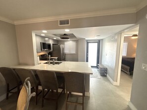 Fridge, microwave, oven, stovetop - Vacation At Bac Bay! Fun In The Sun! 2B/2B Condo Walk To Beach! (Fort Myers Beach)