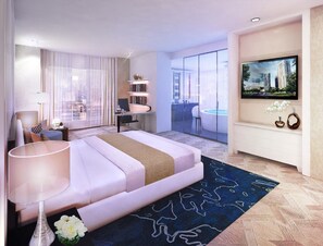 Free minibar, in-room safe, desk, laptop workspace