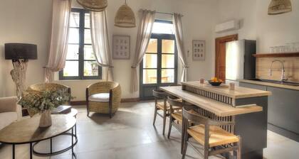 South-facing suite with terrace in town center