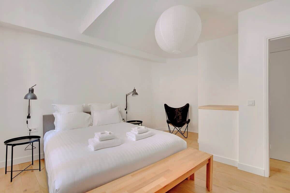 2 bedrooms, iron/ironing board, travel crib, WiFi