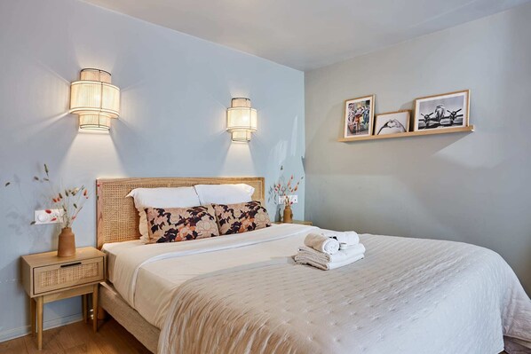 1 chambre, fer et planche à repasser, Wi-Fi, draps fournis