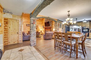 House (5 Bedrooms) | Interior - Fire Pit + Game Room: Lakefront Escape in Trenton! (Trenton)