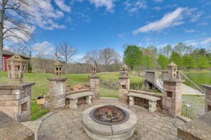 House (5 Bedrooms) | Interior - Fire Pit + Game Room: Lakefront Escape in Trenton! (Trenton)
