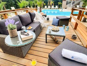 Studio | Exterior - Aquamare Studios - Sea View Studio With Balcony (Kassandra)