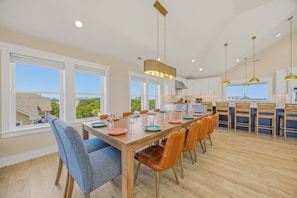 Dining - Soundside Home in Avon with Private Pool, Hot Tub, Elevator, Game Room (Avon)