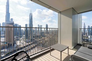 Familieleilighet, 3 soverom, byutsikt | Balkong