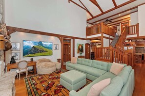 TV, fireplace, video games, offices