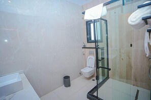 Economy Apartment, Balcony, City View | Bathroom | Free toiletries, hair dryer, slippers, towels - Noble Nook Boutique Apartment  (Abuja)