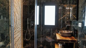 Hair dryer, bathrobes, slippers, bidet