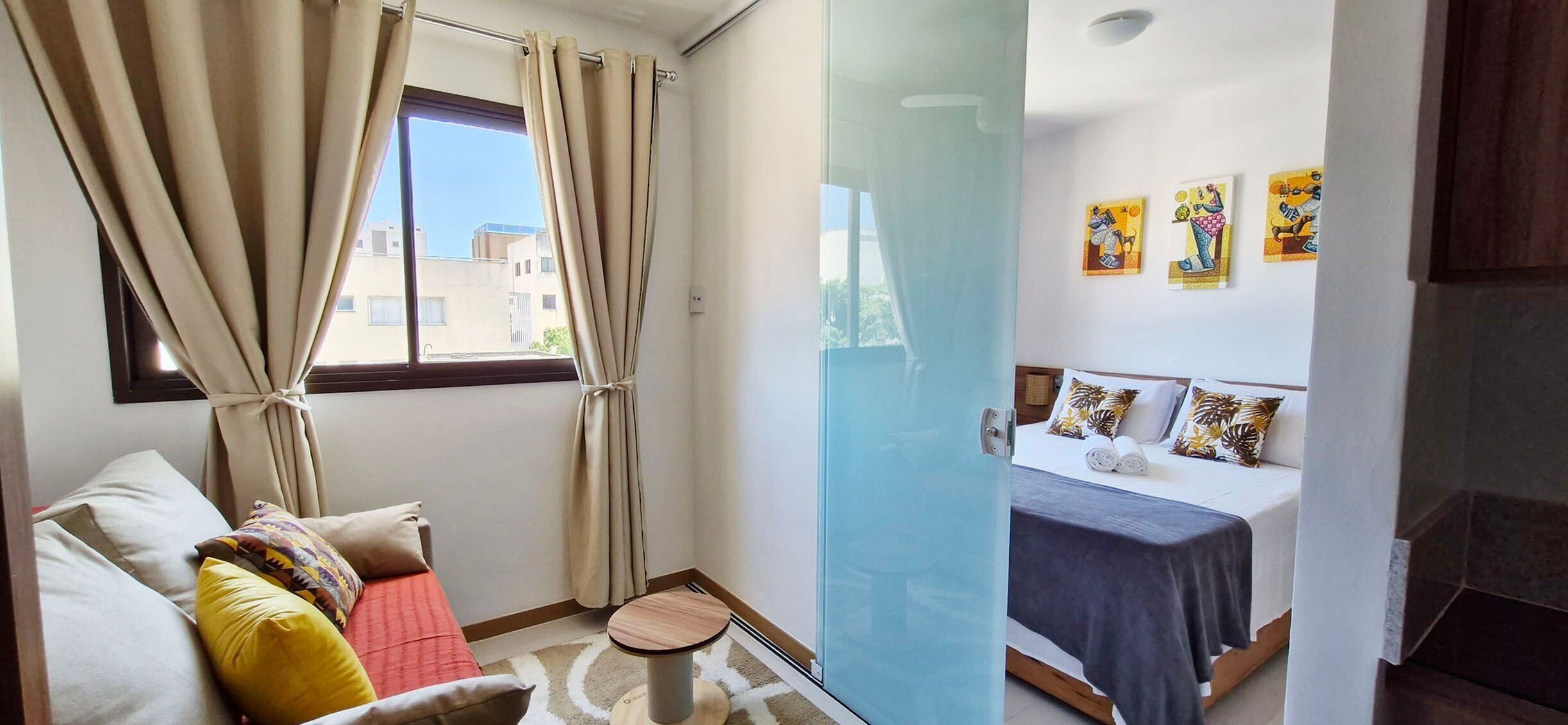 Comfort Apartment | Living area | 40-inch Smart TV with digital channels, Netflix, streaming services