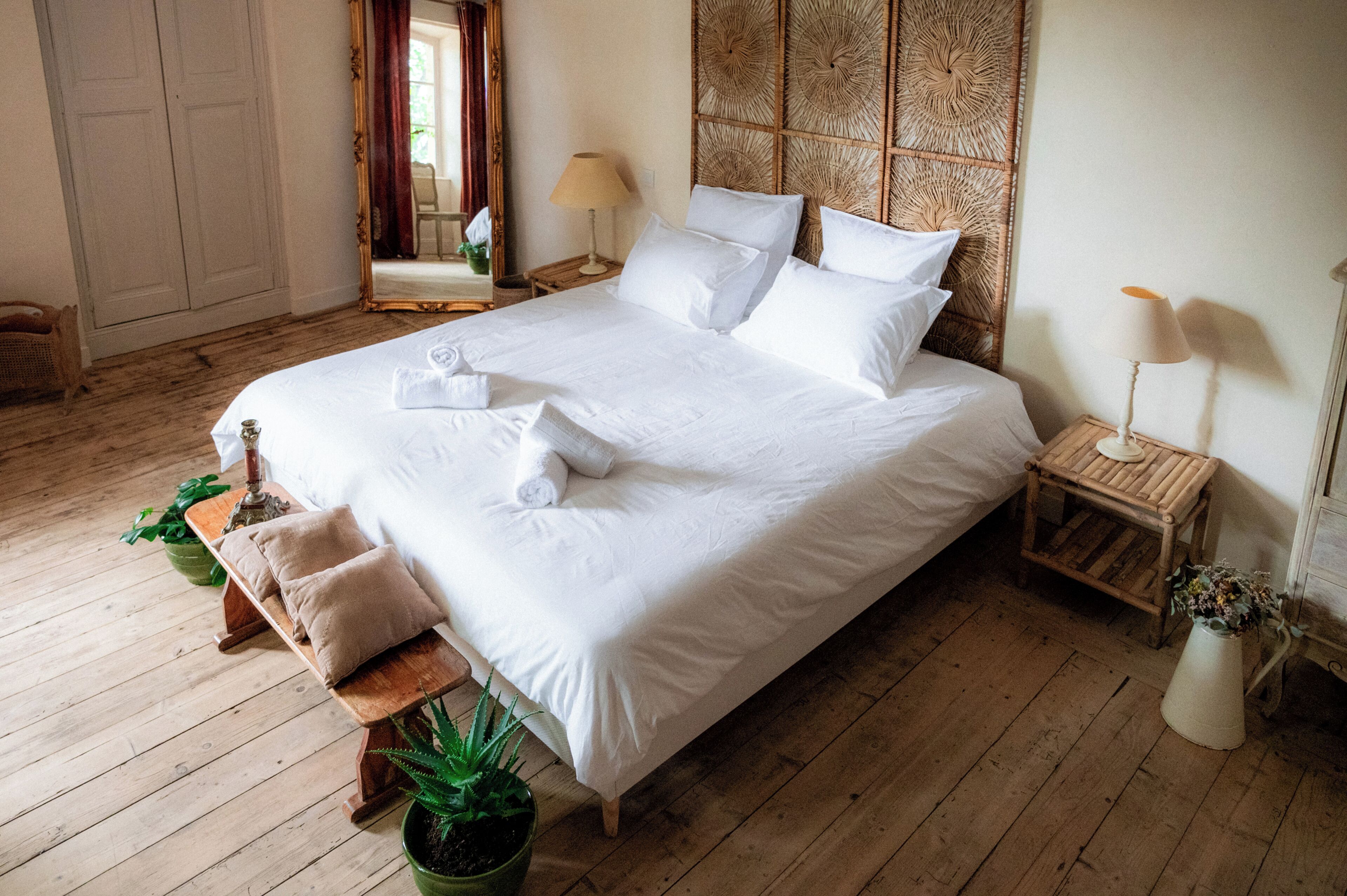 Superior appartement, 2 slaapkamers, keuken, uitzicht op tuin | Luxe beddengoed, verduisterende gordijnen, een strijkplank/strijkijzer