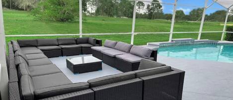 A heated pool
