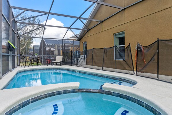A heated pool