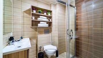 Buồng tắm vòi sen, đồ dùng nhà tắm miễn phí, máy sấy tóc, khăn tắm