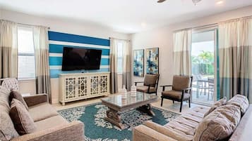 Smart TV, futbolito, mesa de ping pong