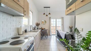 Apartment, Mountain View | Private kitchen | Full-size fridge, oven, stovetop, espresso maker