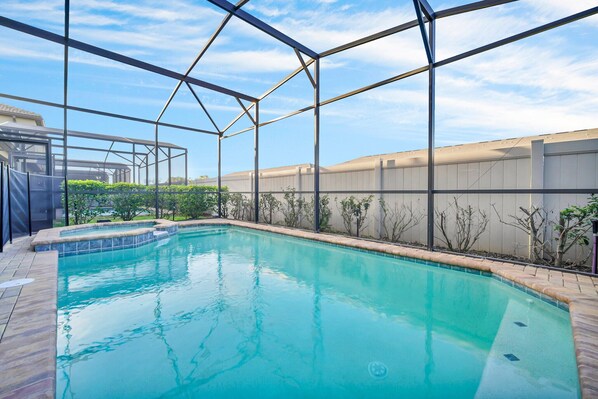 A heated pool